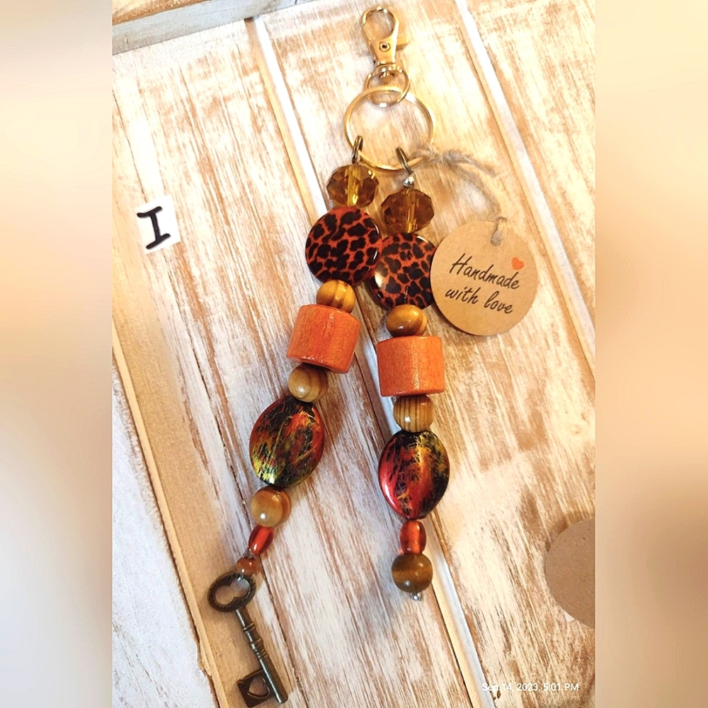 Beaded handcrafted keychain